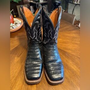 Dan Post Kingsly Exotic Caiman Western Boots Square Toe DP4805 Mens Size 10.5 D